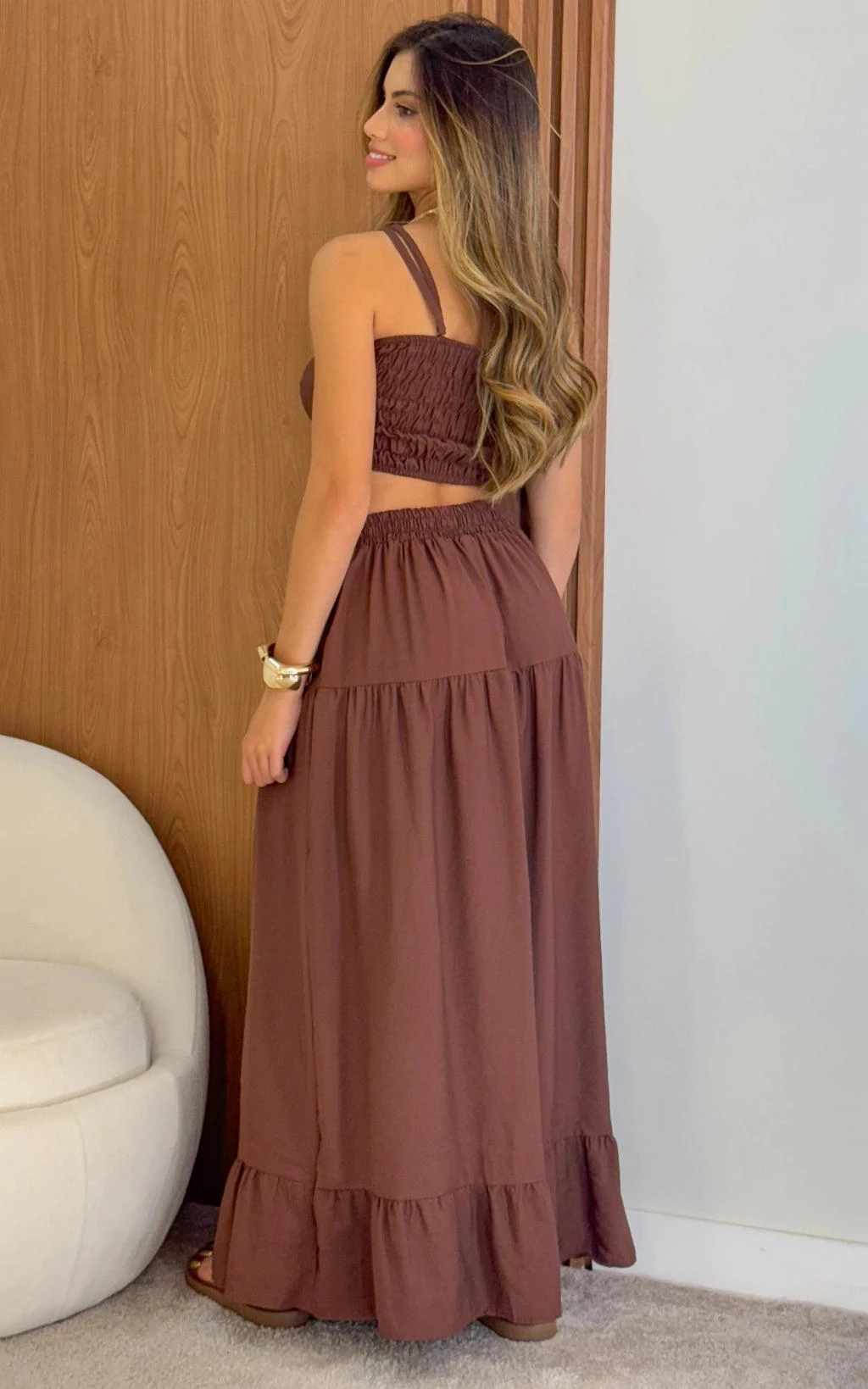 Valentina Bow Top & Maxi Skirt Set